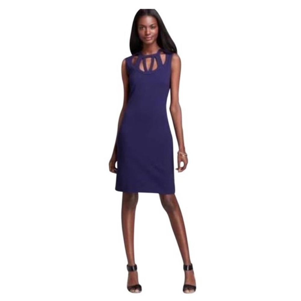 Diane von Furstenburg Blue Knit Amy Body Con Dress Sz. 4